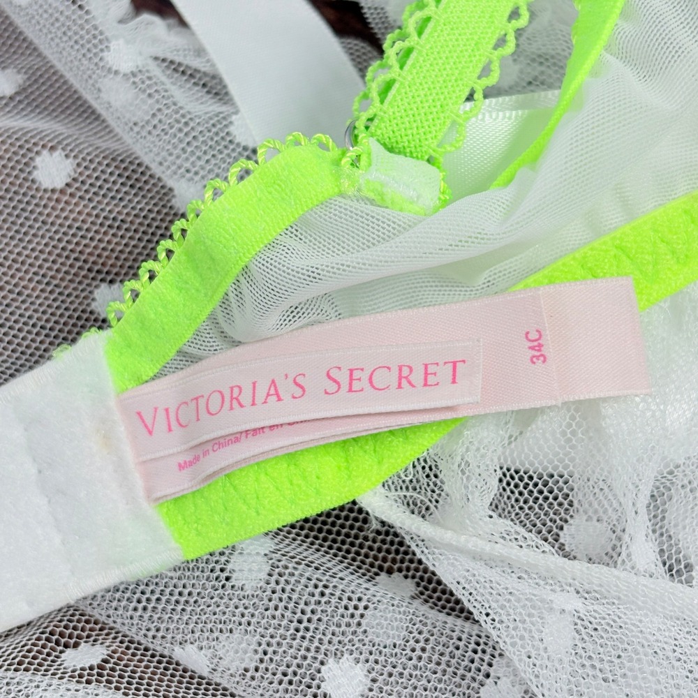 Vintage Victorias Secret Y2K Babydoll Sheer Chemise 34C Push Up Fairy Coquette - Picture 8 of 12